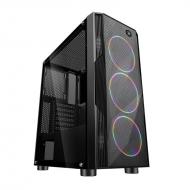 Корпус 2E Gaming FALCO (GM3401) MidT, 2*USB2.0,1*USB3.0, 4*120мм ARGB, скло (бок.пан.),без БЖ,чорний