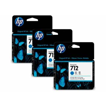 Картридж HP No.712 DesignJet Т230/Т630 Cyan 3-Pack 29-ml