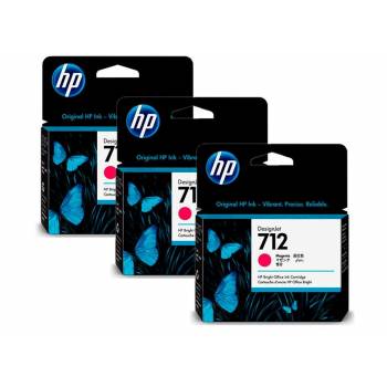 Картридж HP No.712 DesignJet Т230/Т630 Magenta 3-Pack 29-ml