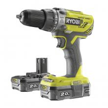 Шуруповерт-дриль Ryobi ONE+ R18PD3-220S 18В, ударний 2-шв.,2х2.0 А/г,сумка